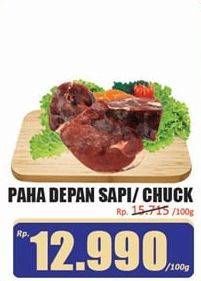 Promo Harga Daging Chuck Tender per 100 gr - Hari Hari