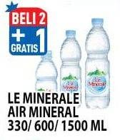 Promo Harga LE MINERALE Air Mineral 330ml/600ml/1500ml  - Hypermart