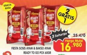 Promo Harga Fiesta Ready To Go All Variants 60 gr - Superindo