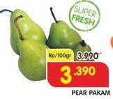 Promo Harga Pear Packham per 100 gr - Superindo