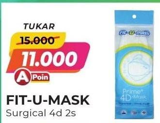 Promo Harga FIT-U-MASK Masker Prime 4D 2 pcs - Alfamart