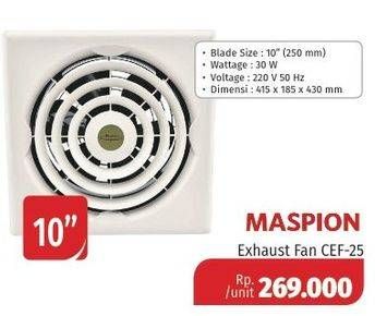 Promo Harga MASPION Exhaust Fan CEF-25  - Lotte Grosir