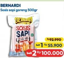 Promo Harga Bernardi Sosis Sapi Goreng 500 gr - Hypermart