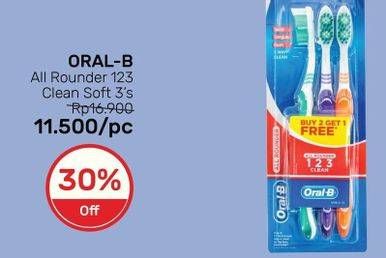 Promo Harga ORAL B Toothbrush All Rounder 1 2 3 Soft 3 pcs - Guardian