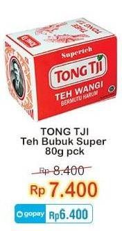 Promo Harga Tong Tji Teh Bubuk Super 80 gr - Indomaret