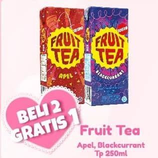 Promo Harga Sosro Fruit Tea Apple, Blackcurrant 250 ml - Alfamart