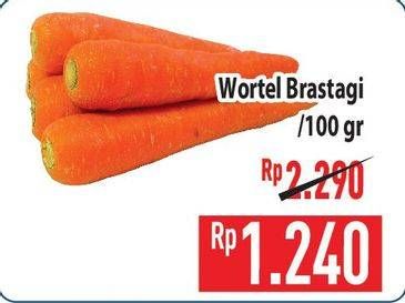 Promo Harga Wortel Berastagi per 100 gr - Hypermart