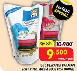 Promo Harga 365 Pewangi Pakaian Soft Pink, Fresh Blue 900 ml - Superindo