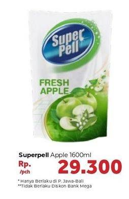 Promo Harga SUPER PELL Pembersih Lantai Fresh Apple 1600 ml - Carrefour