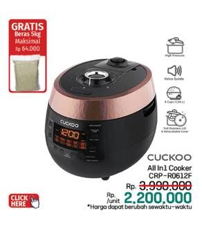 Promo Harga Cuckoo CRP-R0612F All In One RIce Cooker  - LotteMart