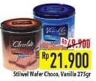 Promo Harga Biskitop Stilwel Wafer Cream Chocolate, Vanilla Milk 275 gr - Hypermart