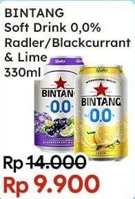 Promo Harga Bintang Radler Zero Blackcurrant Lime, Lemon 330 ml - Indomaret