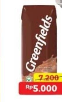 Promo Harga Greenfields UHT Full Cream, Choco Malt 250 ml - Alfamart
