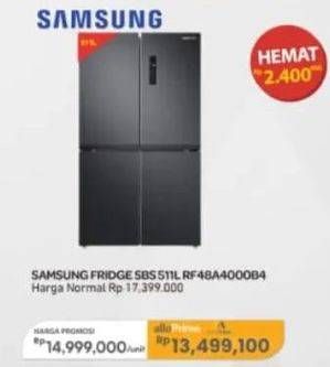 Promo Harga Samsung RF48A4000B4/SE Kulkas Multidoor  - Carrefour