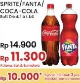 Promo Harga Sprite/Fanta/Coca-Cola 1.5L  - Indomaret
