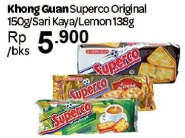 Promo Harga KHONG GUAN Superco Coklat, Sarikaya, Lemon 138 gr - Carrefour