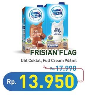 Promo Harga Frisian Flag Susu UHT Purefarm Full Cream, Swiss Chocolate 946 ml - Hypermart