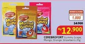 Promo Harga Cerebrofort Marine Gummy Grape, Mango, Orange, Strawberry 20 gr - Alfamidi
