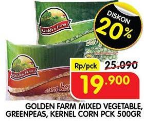 Promo Harga GOLDEN FARM Mixed Vegetable, Green Peas, Kernel Corn 500 g  - Superindo