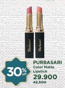 Promo Harga PURBASARI Color Matte Lipstick All Variants  - Watsons