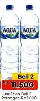 Promo Harga Aqua Air Mineral 1500 ml - Alfamart