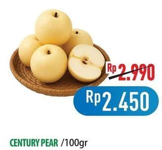 Promo Harga Pear Century per 100 gr - Hypermart