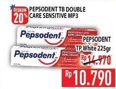 Promo Harga PEPSODENT Pasta Gigi Pencegah Gigi Berlubang White 225 gr - Hypermart