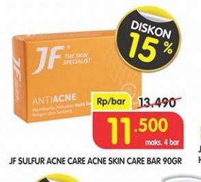 Promo Harga JF SULFUR Sabun Pembersih Wajah Acne Care 90 gr - Superindo