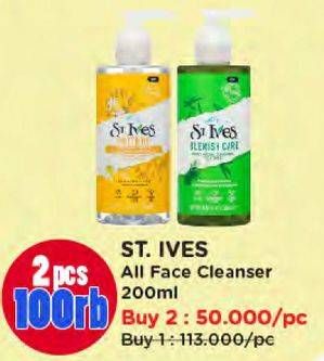 Promo Harga St Ives Face Cleanser 200 ml - Watsons