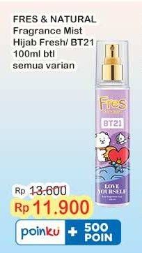 Promo Harga Fres & Natural Fragrance Mist BT21 All Variants 100 ml - Indomaret