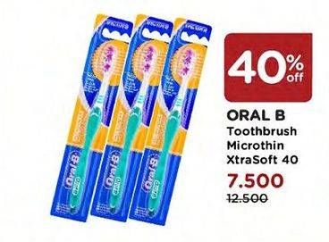 Promo Harga ORAL B Toothbrush Microthin Clean Extra Soft 1 pcs - Watsons