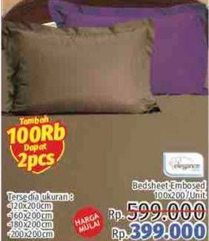 Promo Harga Bed Sheet Embossed 100x200cm  - LotteMart