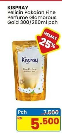 Promo Harga Kispray Pelicin Pakaian Glamorous Gold 300 ml - Indomaret