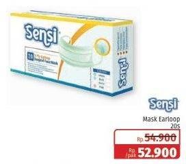 Promo Harga SENSI Mask 3 Ply Earloop 20 pcs - Lotte Grosir