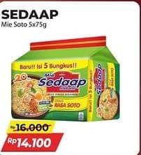 Promo Harga Sedaap Mie Kuah Soto per 5 pcs 75 gr - Alfamart