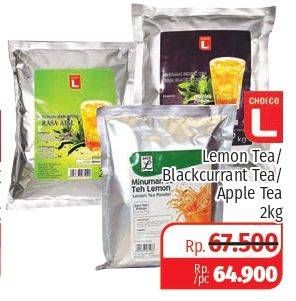 Promo Harga Choice L Teh Tarik Lemon Tea, Blackcurrant Tea, Apple Tea 2 kg - Lotte Grosir