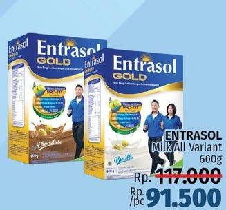 Promo Harga ENTRASOL Gold Susu Bubuk All Variants 600 gr - LotteMart