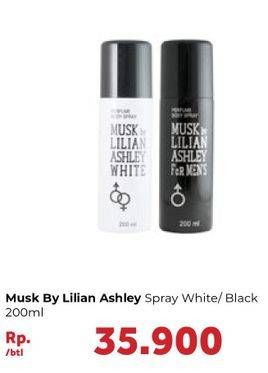 Promo Harga MUSK BY LILIAN ASHLEY Body Spray White, Black 200 ml - Carrefour