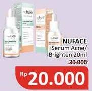 Promo Harga NUFACE Nu Glow Serum Acne Prone Care, Brighten Supple Skin 20 ml - Alfamidi