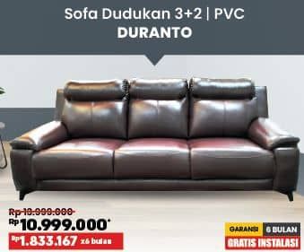 Promo Harga Courts Duranto Sofa Dudukan 3 + 2 | PVC  - COURTS