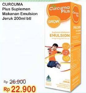 Promo Harga CURCUMA PLUS Emulsion Suplemen Makanan Jeruk 200 ml - Indomaret