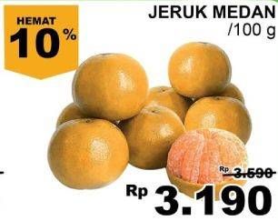 Promo Harga Jeruk Medan per 100 gr - Giant
