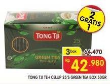 Promo Harga Tong Tji Teh Celup Green Tea per 3 box 25 pcs - Superindo