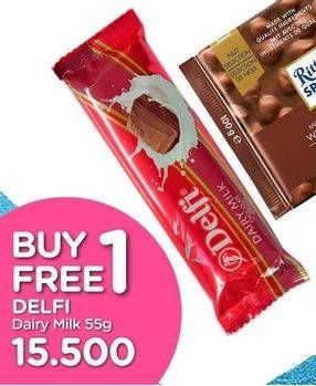 Promo Harga DELFI Chocolate Dairy Milk 55 gr - Watsons