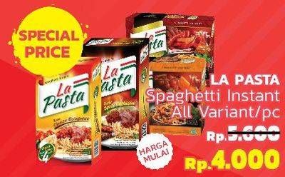 Promo Harga LA PASTA Spaghetti Instant All Variants 59 gr - LotteMart