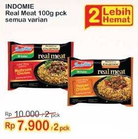 Promo Harga INDOMIE Real Meat All Variants per 2 pcs 100 gr - Indomaret