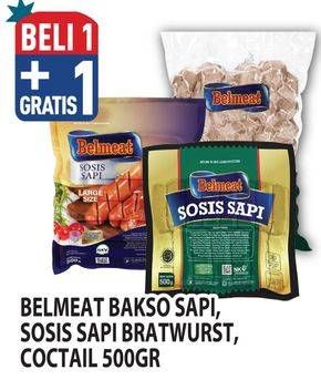 Promo Harga BELMEAT Bakso Sapi, Sosis Sapi Bratwurst, Cocktail 500gr  - Hypermart