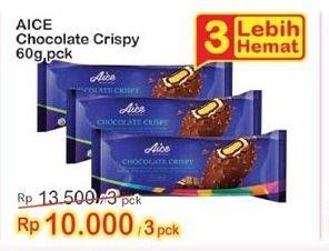 Promo Harga AICE Ice Cream Chocolate Crispy per 3 pcs 60 gr - Indomaret