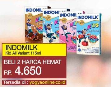 Promo Harga INDOMILK Susu UHT Kids All Variants per 2 pcs 115 ml - Yogya