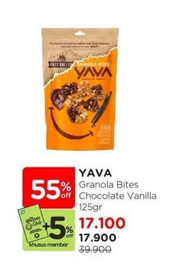 Promo Harga Yava Granola Bites Chocolate Vanilla 125 gr - Watsons